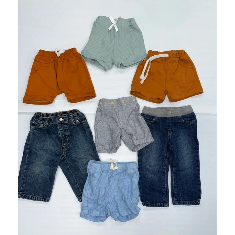 Lot of 7 Assorted Baby Boy Bundle 5 Shorts 2 pants Various Sizes - Picture 13 of 13